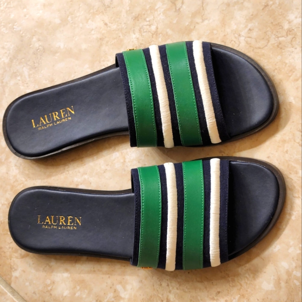 Lauren Ralph Lauren Sandals Blue/Green New size 10B